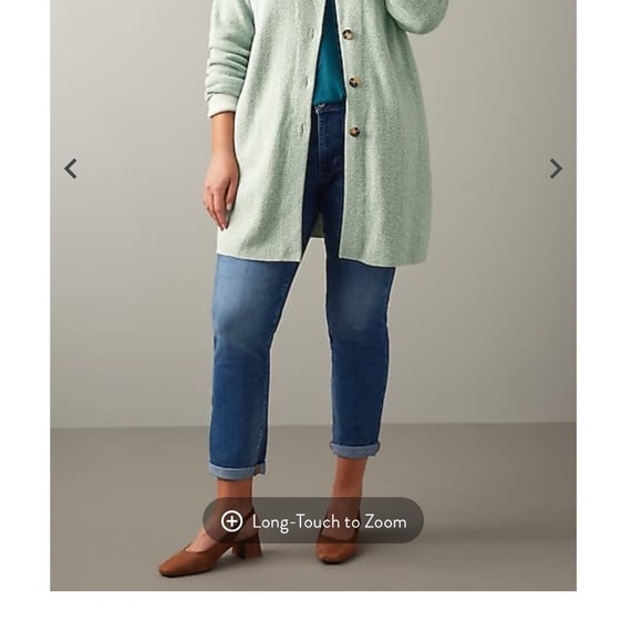 J. Jill Double-Knit Blazer Green Heather - Picture 3 of 10